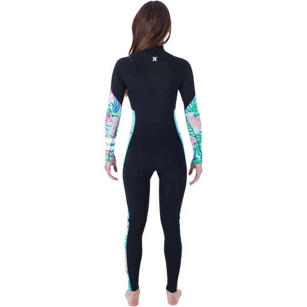 Hurley Womens Plus Printed 3/2mm Chest Zip Wetsuit WFS0012322 - Java Tropical